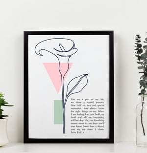Friendship Personalised Framed Poem | Sister I Chose PureEssenceGreetings