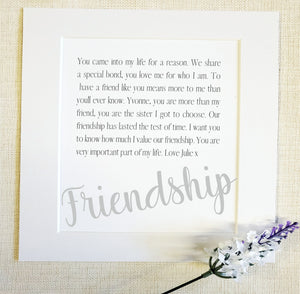 Friendship Keepsake Card PureEssenceGreetings