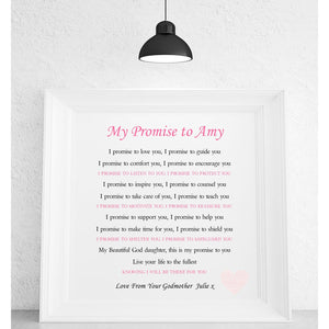 Godson * God-daughter Personalised Framed Poem - PureEssenceGreetings 