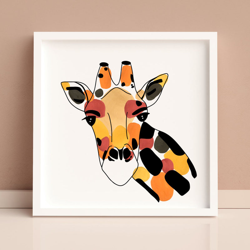 Colourful Abstract Design Giraffe Print PureEssenceGreetings