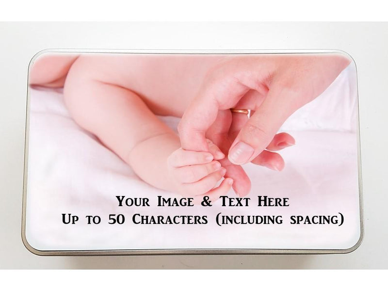 Personalised Keepsake Tin | Own Image/Text. - PureEssenceGreetings 