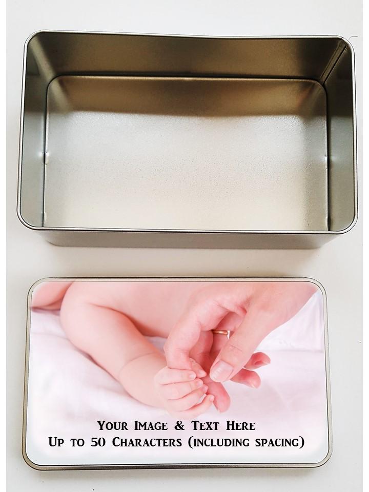 Personalised Keepsake Tin | Own Image/Text. - PureEssenceGreetings