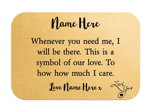Symbol of Love Personalised Love Wallet Card - PureEssenceGreetings