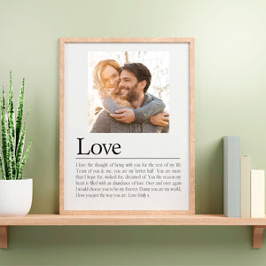 JUST THE WAY YOU ARE Personalised Photo Love Frame PureEssenceGreetings