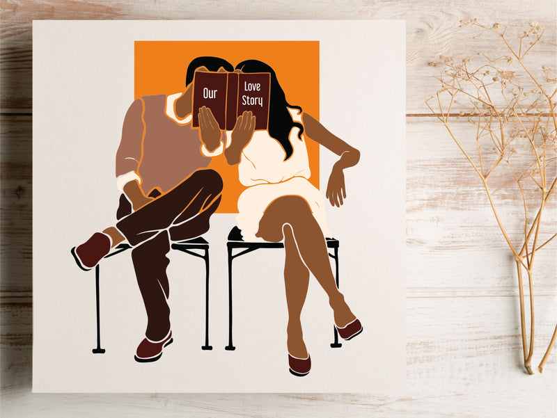 Our Love Story Personalised Card PureEssenceGreetings