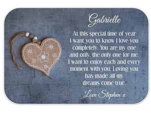 Love Personalised Christmas Wallet Card - PureEssenceGreetings