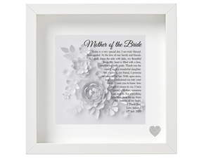 Mother of The Bride Poem Personalised Framed Poem from the Groom - PureEssenceGreetings