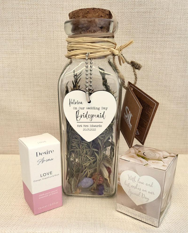 Bridal Party Personalised Scented Wedding Gift Set PureEssenceGreetings