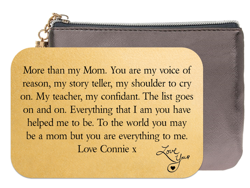 Personalised Mother Keepsake Wallet Card | More Than - PureEssenceGreetings