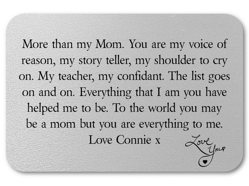 Personalised Mother Keepsake Wallet Card | More Than - PureEssenceGreetings