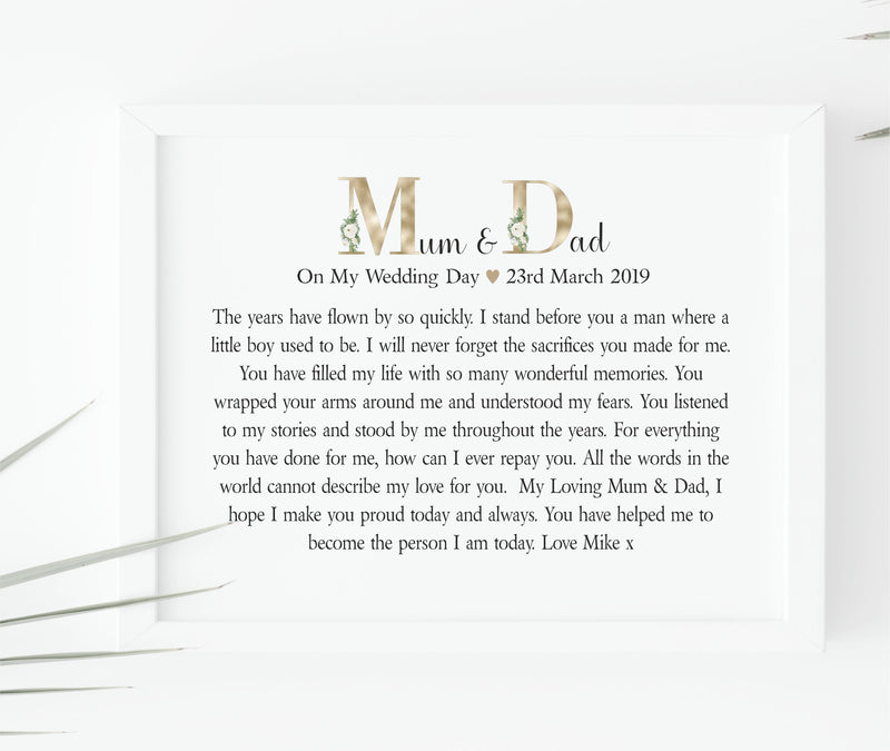 Mother and Father of the Groom Poem | From Son PureEssenceGreetings