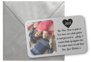 New Year Wallet/Purse Personalised Romantic Mini Keepsake Card PureEssenceGreetings