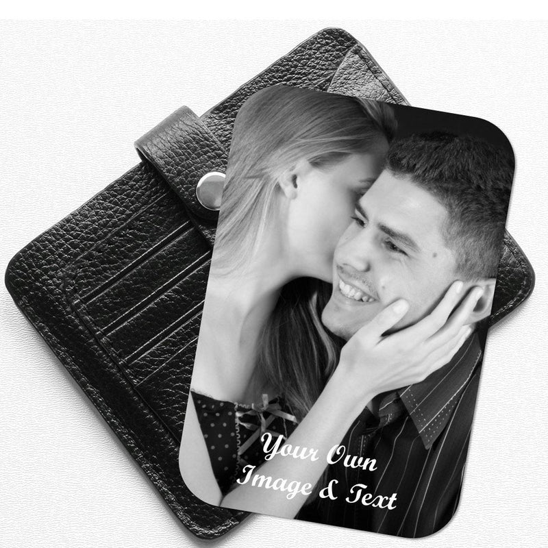 Personalised Photo Wallet Card | Aluminium | Portrait - PureEssenceGreetings