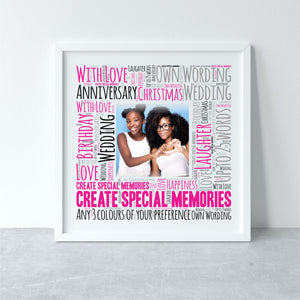 Personalised Word Art Print | Square Design PureEssenceGreetings