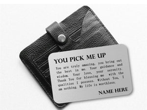 Personalised Prayer Keepsake Mini Card - You Pick Me Up - PureEssenceGreetings