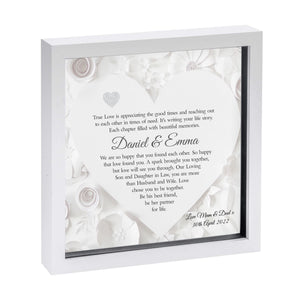 Son & Daughter in Law Box Framed Wedding Poem PureEssenceGreetings