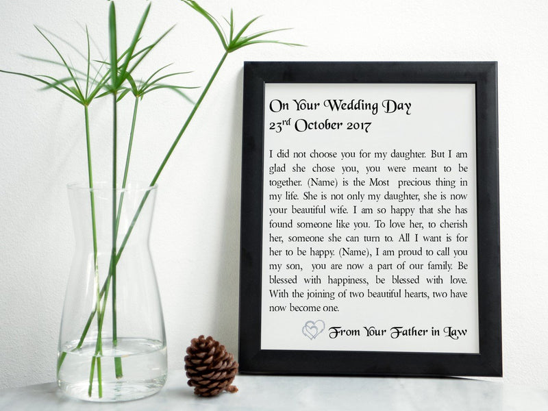 Son in Law Poem | Your Wedding Day