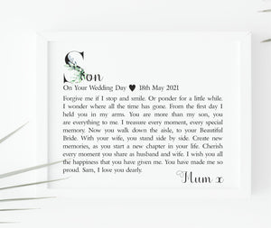 Son On Your Wedding Day Poem PureEssenceGreetings