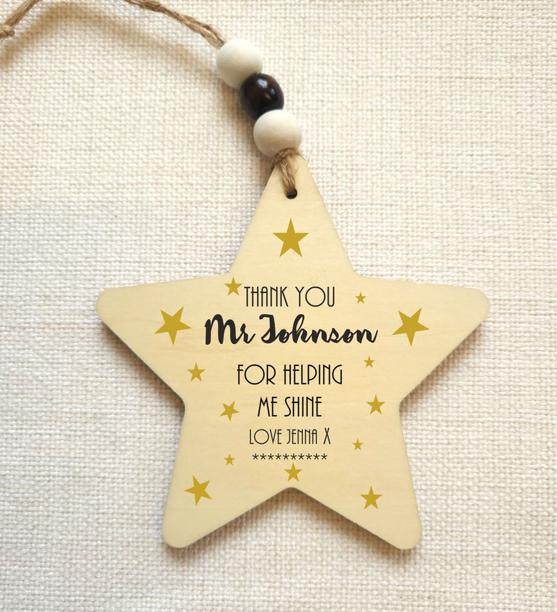 Thank You Teacher Star | Gift Tag | Plaque | Decoration PureEssenceGreetings