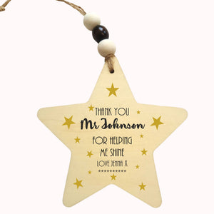 Thank You Teacher Star | Gift Tag | Plaque | Decoration PureEssenceGreetings