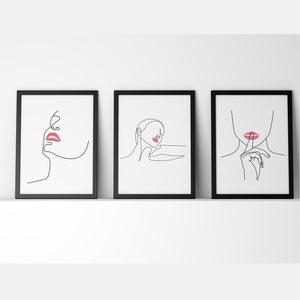 One Line Women Prints | Set of 3 PureEssenceGreetings