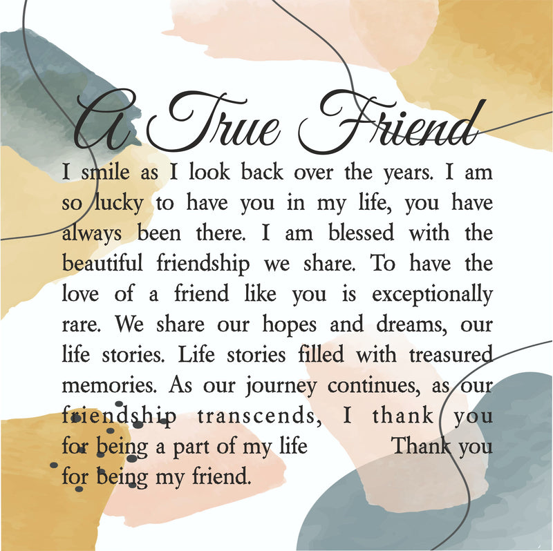 A True Friend - Personalised Framed Poem | Wall Art Print PureEssenceGreetings