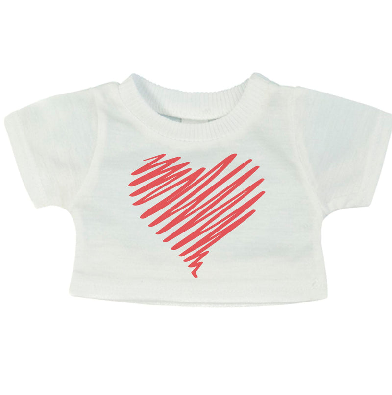 Personalised Love Heart Teddy Bear T-Shirt PureEssenceGreetings