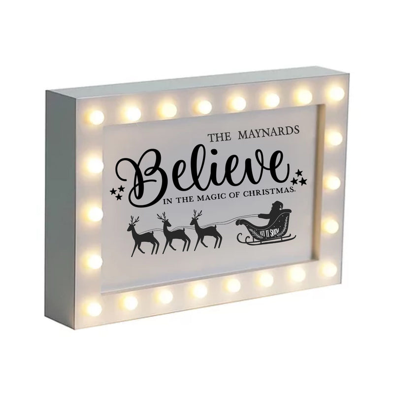 Believe in the Magic of Christmas Light Up Box PureEssenceGreetings
