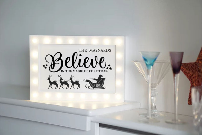 Believe in the Magic of Christmas Light Up Box PureEssenceGreetings
