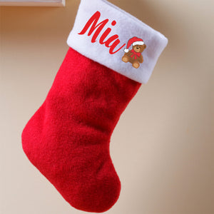 Personalised Christmas Stocking | Teddy Design PureEssenceGreetings