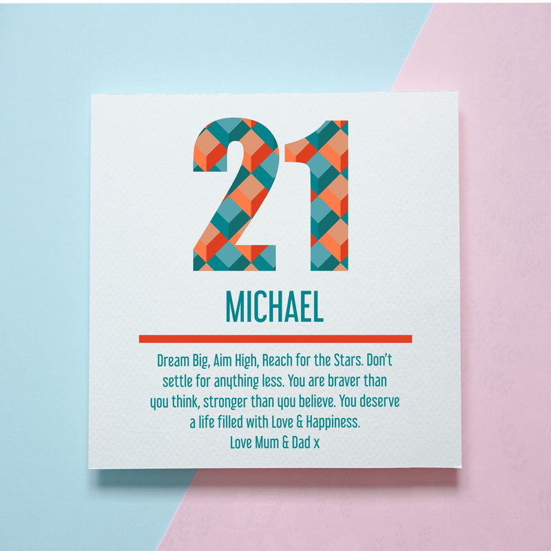 DREAM BIG Personalised Birthday Card | Any Age PureEssenceGreetings