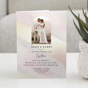 Copy of Personalised Wedding Invitation | Pink & Gold Design | Digital Download available Pure Essence Greetings