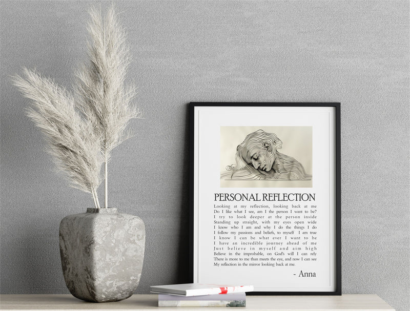 Personal Reflection Personalised Bedside Framed Inspirational Verse PureEssenceGreetings