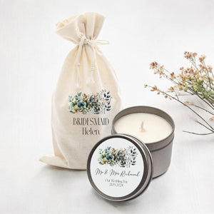 Personalised Wedding Candles Pure Essence Greetings