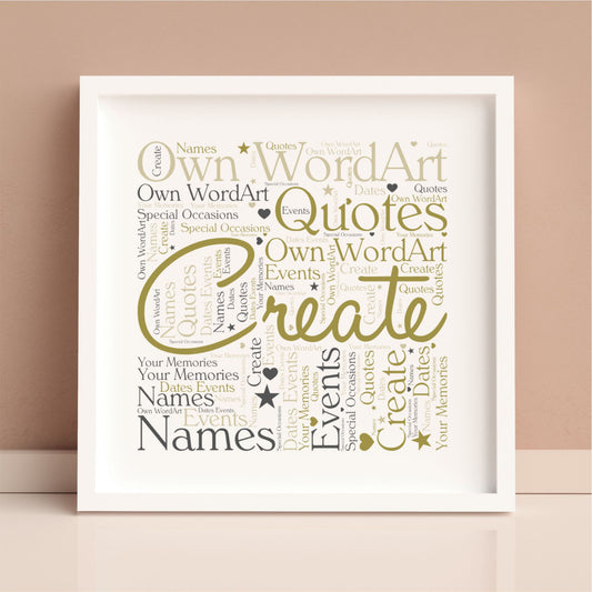 Create Your Own Word Art - Personalised Word Print PureEssenceGreetings