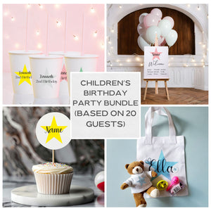 Children's Birthday Party Bundle | Star Design - Caters for 20 Guests Pure Essence Greetings