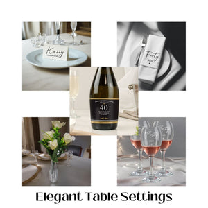 Private Function Table Setting Package (Based on 10 People) Pure Essence Greetings