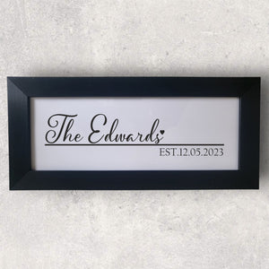 Personalised Family Name Sign | Est Since Pure Essence Greetings