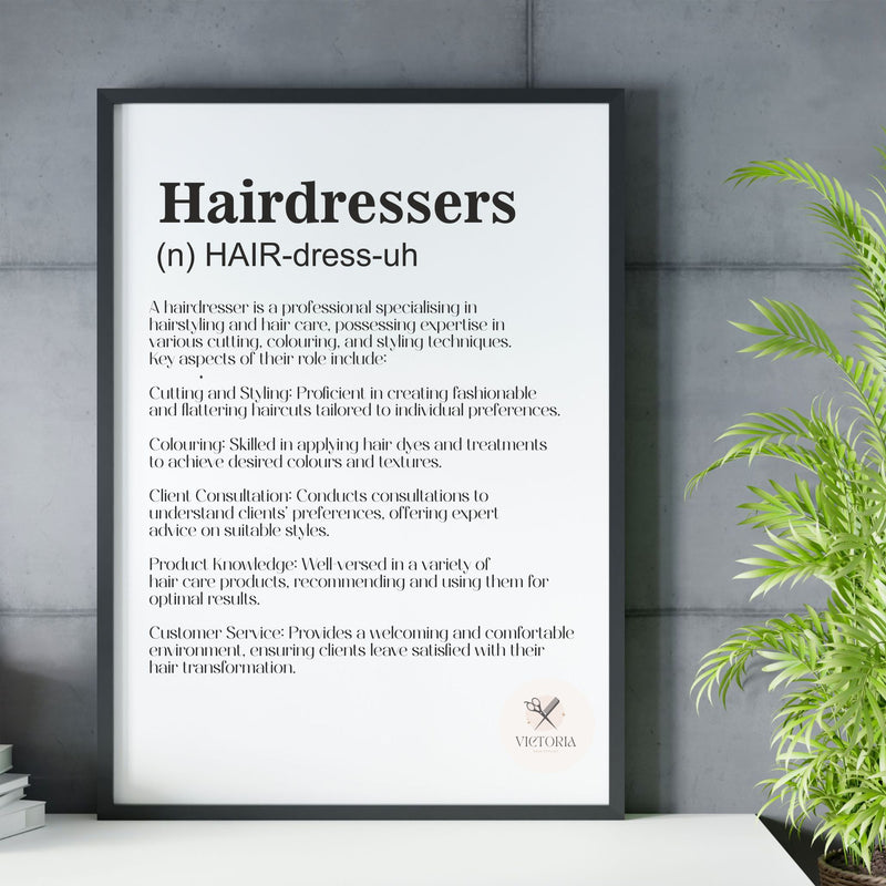 Hairdressers Customer Statement Print - Framed | Unframed PureEssenceGreetings
