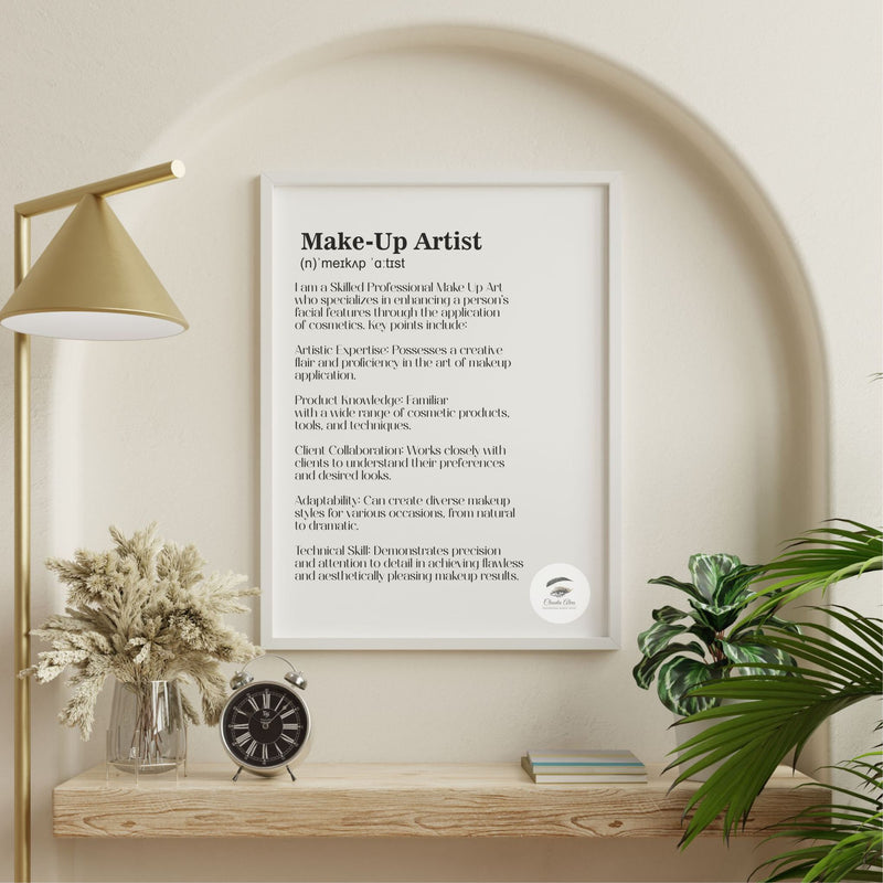 Make-up Art Definition Statement Print - Framed | Unframed PureEssenceGreetings