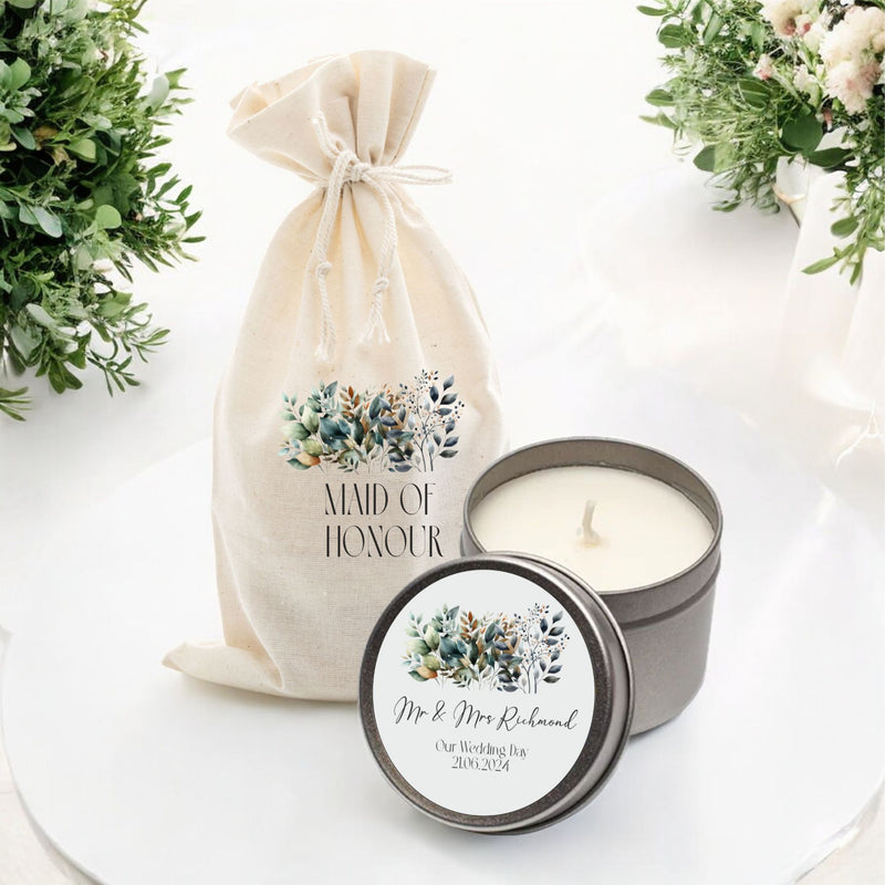 Personalised Wedding Candles Pure Essence Greetings