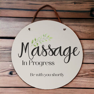 Massage in Progress Sign PureEssenceGreetings