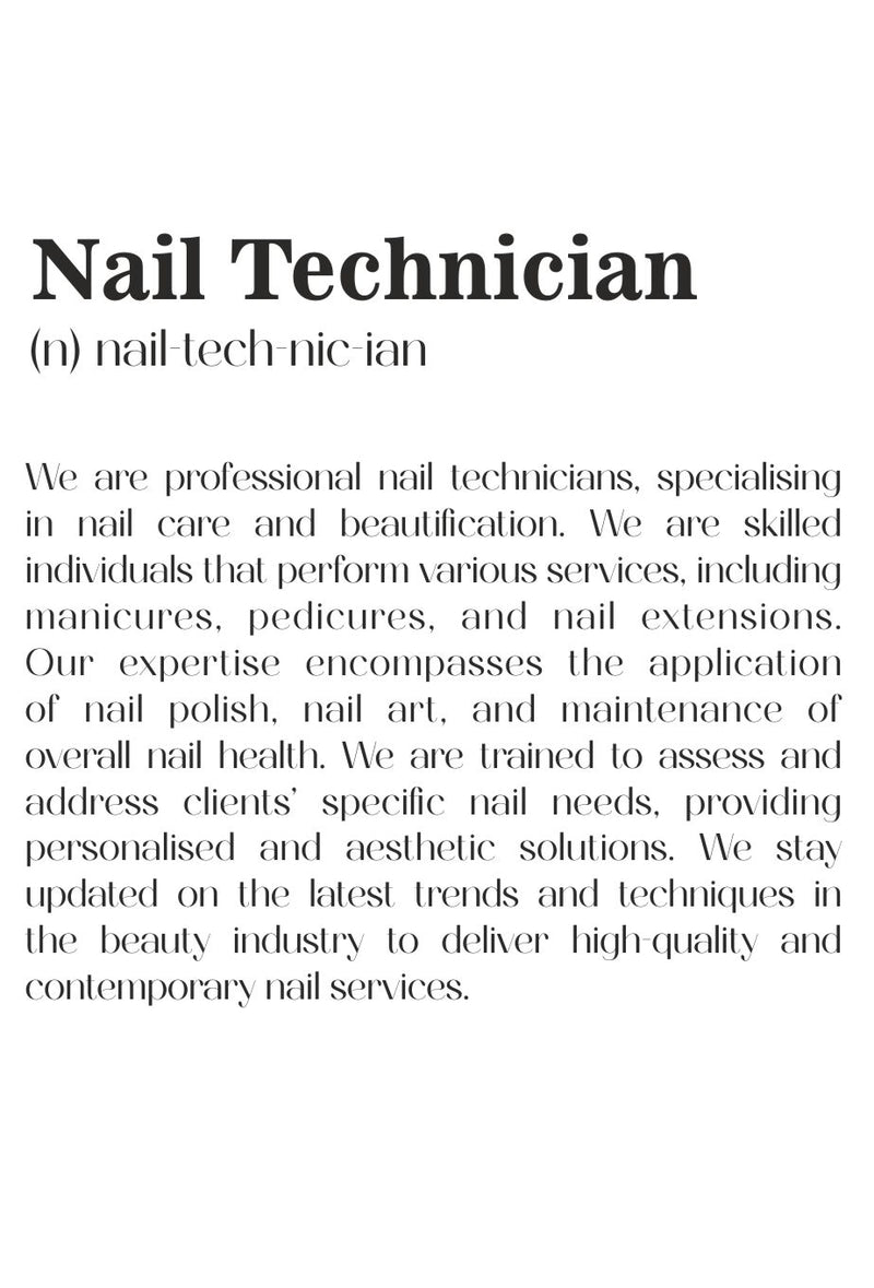 Nail Technician Definition Customer Statement Print - Framed | Unframed PureEssenceGreetings