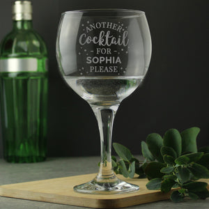 Personalised Another Cocktail Balloon Glass PureEssenceGreetings
