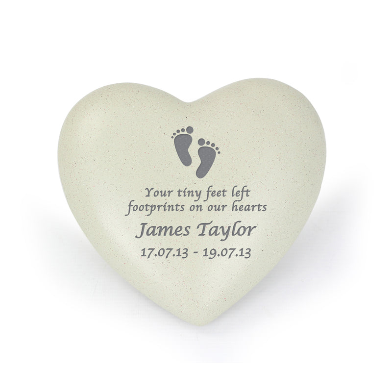 Personalised Teddy Bear Heart Memorial PureEssenceGreetings