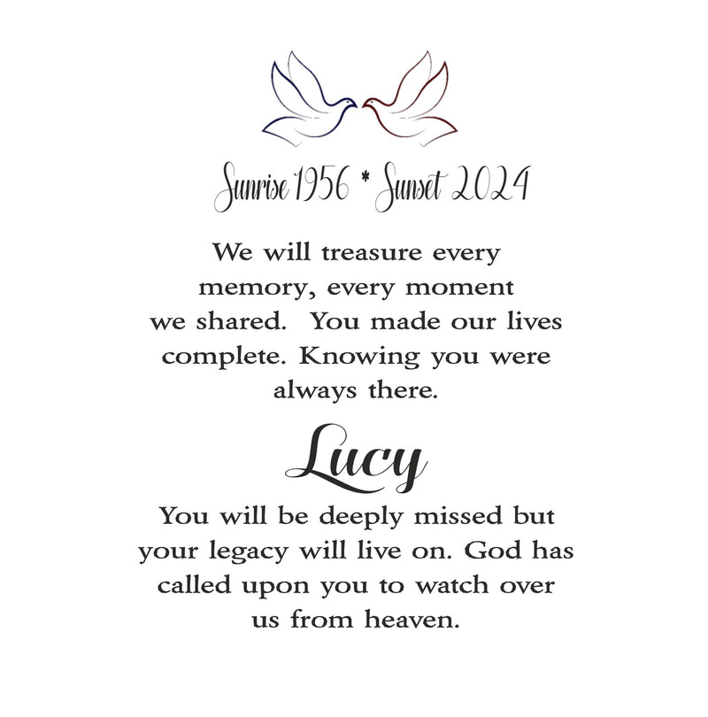 Personalised Funeral Centerpieces and Keepsakes Package Pure Essence Greetings