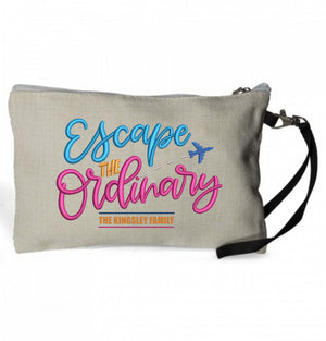 Escape the Ordinary Personalised Travel Pouch PureEssenceGreetings
