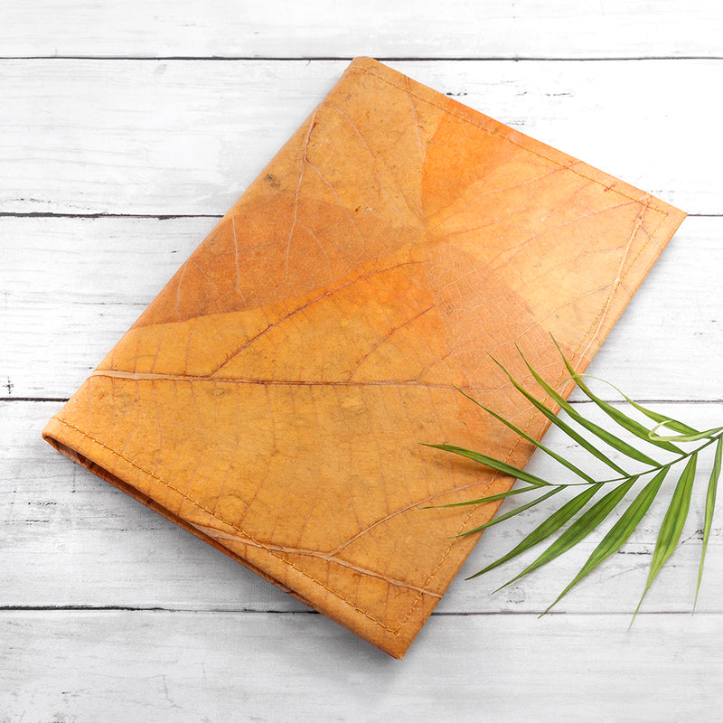 A5 Leaf Leather Notebook Pure Essence Greetings