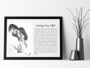 Always & Forever Framed Personalised Love Poem PureEssenceGreetings