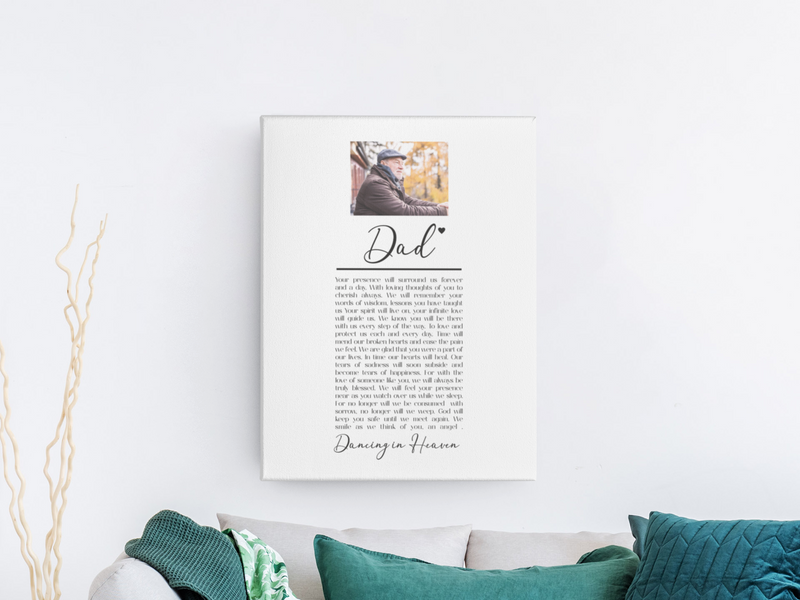 Dad Memory Gift | Dancing in Heaven Remembrance Picture Frame |  PEGGY PureEssenceGreetings